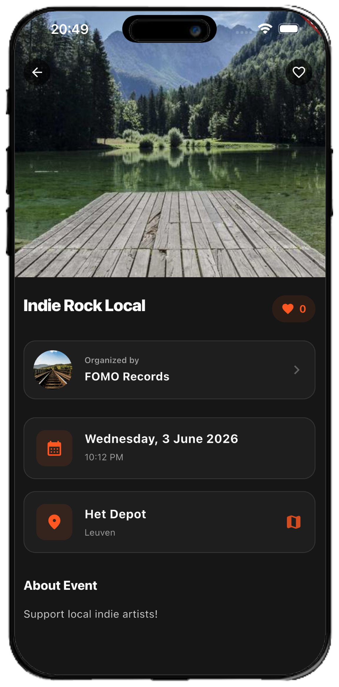 FOMO App Screenshot